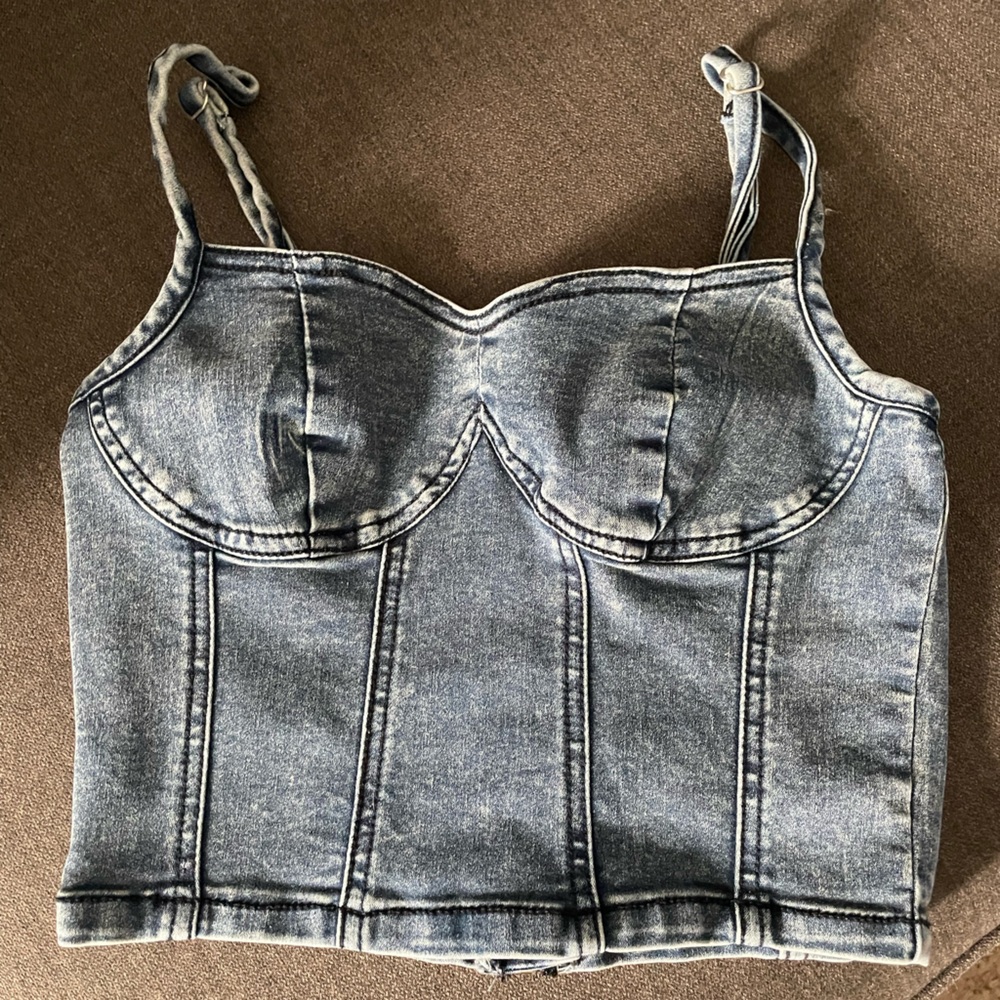 Jean Crop Top